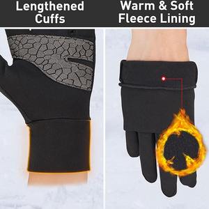 Guantes a prueba de viento con logotipo personalizado para deportes, guantes para correr por la mañana, actividades al aire libre con guantes cálidos con función de pantalla táctil - Product Image 2
