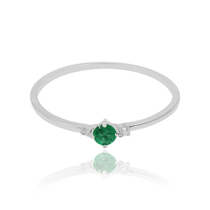 แหวนพลอยบุษราคัมสีขาวเงิน925สไตล์มินิมอล - Product Image 5