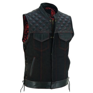 Chaleco de cuero de invierno duradero personalizado para hombre, diseño de la mejor calidad, transpirable, superventas, Chaleco de cuero para hombre - Product Image 4