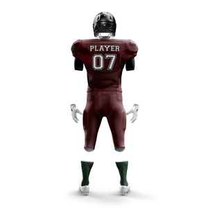 Wear 4 <b>Games</b> Customized Unisex American Football Uniform Sets 100% Polyester Heat Transfer Printed Breathable Anti Bacterial - Product Image 3