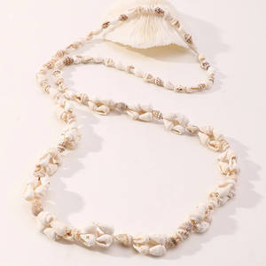 Handmade Authentic <b>Seashell</b> Beaded <b>Necklace</b> Minimalist Women <b>Necklaces</b> with Natural Sea Shell Beads - Product Image 4