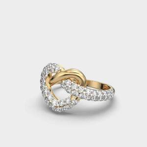Bague de fiançailles en diamant de laboratoire taille ronde 1,80 carat, avec bande éternelle en forme de cœur, bijoux de mariage style décontracté pour femme - Product Image 2