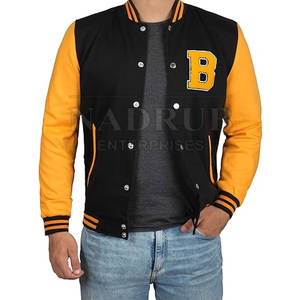 Vente en gros Veste Letterman en polaire pour homme Veste Letterman personnalisée en polaire quantité minimale de commande bas Qualité supérieure à vendre - Product Image 2
