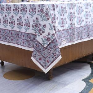 Juego de sábanas de algodón ligero y transpirable con bloque de mano estampado Floral elegante juego de cama de verano para dormitorios elegantes - Product Image 1