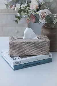 กล่องทิชชู่หวายฟอกสีเทากล่องใส่ของแฮนด์เมดเป็นมิตรกับสิ่งแวดล้อมของตกแต่งบ้านและบ้านจากเวียดนาม - Product Image 6