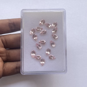 Piedra Preciosa Suelta de Morganita Rosa Melocotón Natural de 4mm 6mm 8mm, Corte Pera Facetado, para Joyería, Certificación IGI, Calidad AAA - Product Image 2