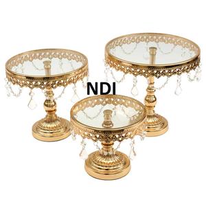 Top Trending brillante Negro acabado cumpleaños fiesta vajilla decoración aluminio Metal pastel soporte boda fiesta Decoración - Product Image 3