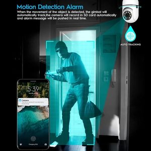 Caméra PTZ Ampoule Wi-Fi 5G 1080p HD 360 Degrés <span class=keywords><strong>E27</strong></span> Vision Nocturne Détection de Mouvement Sécurité IP Réseau CCTV pour la Sécurité Domestique - Product Image 3