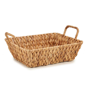 Plateau de service rond en jacinthe d'eau comme pièce maîtresse pour la table à manger Plateau de service tissé Boho pour la nourriture ou la décoration de la maison - Product Image 5