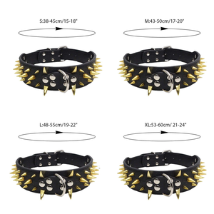 Réglable Grand Large 2 Pouces De Luxe Personnalisé Mode Pointu Clouté En Cuir PU Collier De Chien pour Pitbull Bulldog - Product Image 3