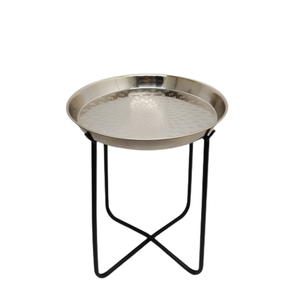 Dernière conception de table d'appoint en métal faite à la main couleur argent pour la maison salon table de meubles décoratifs personnalisée - Product Image 1