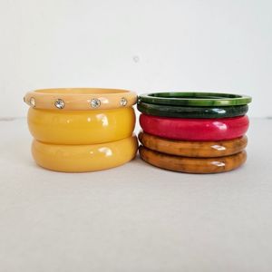 2023 verano Vintage resina acrílico geométrico Irregular brazalete Simple estilo Ángel pulseras para mujeres Nueva joyería al por mayor - Product Image 6