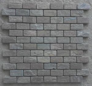 Carreaux de mosaïque en ardoise dorée indienne bon marché Revêtement mural traditionnel durable Décoration intérieure d'hôtel Finition de surface divisée - Product Image 2