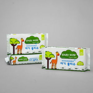 Toallitas húmedas de tela no tejida ecológicas compactas Baby Wow de 80 unidades, toallitas limpiadoras para una limpieza y enfriamiento efectivos - Product Image 4