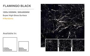 DISEÑO ALTAMENTE RECOMENDADO PARA PISO 800X800mm SUPER NEGRO ALTO BRILLO CON DISEÑO - Product Image 3