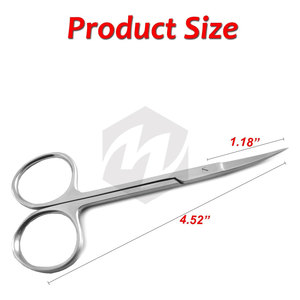 กรรไกรผ่าตัดใช้ระดับเดียวใช้ในการผ่าตัดม่านตาปลายโค้งกรรไกรผ่าตัดม่านตาสำหรับการผ่าตัดใช้ในการผ่าตัดขนาด4.52นิ้ว - Product Image 3