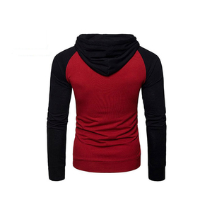 Sweat à capuche Simple noir et blanc pour homme, pull-over chauffant à la mode, pull-over chauffant en polaire pour homme - Product Image 2