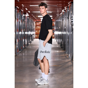GRIMELANGE ASEREJE Short pour homme en coton biologique 100% avec détails imprimés, double poche et cordon de serrage - Product Image 4