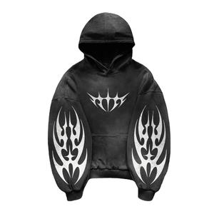 เสื้อฮู้ดแบบสวมหัวสำหรับผู้ชายซักกรดเสื้อฮู้ดเฮฟวี่เวท - Product Image 4