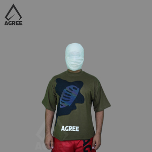 T-shirt Homme Classique 100% Coton Épais Col Rond Coupe Ample Épaules Tombantes Séchage Rapide Écologique Respirant Vert Olive - Product Image 1