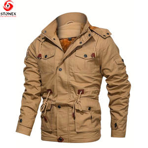 เสื้อคาร์โก้ผู้ชายคอตั้ง ซิปหน้า ผ้าคอตตอน ผลิตตามสั่ง โลโก้สั่งทำ  สำหรับฤดูหนาว  100% โพลีเอสเตอร์ ไนลอน กันน้ำ แห้งเร็ว ระบายอากาศได้ดี - Product Image 1