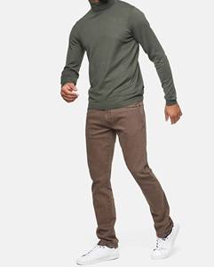 กางเกงยีนส์ทรงตรงผ้าฝ้าย 100% สำหรับผู้ชาย สไตล์เดนิมฟอกแบบดิสเทรส แห้งเร็ว เหมาะสำหรับฤดูหนาวกลาง ผลิตตามแบบ OEM - Product Image 6