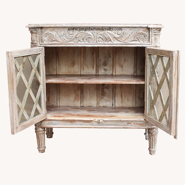 Palazzo BAR126 Vitrine antique en bois massif et verre rococo (a - doré