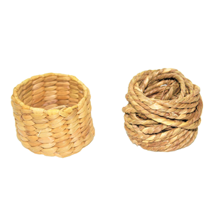 Anneau de serviette et boucle en rotin de haute qualité de couleur blanche avec emballage personnalisé en boîte cadeau Anneau de serviette et porte-serviettes en rotin - Product Image 5