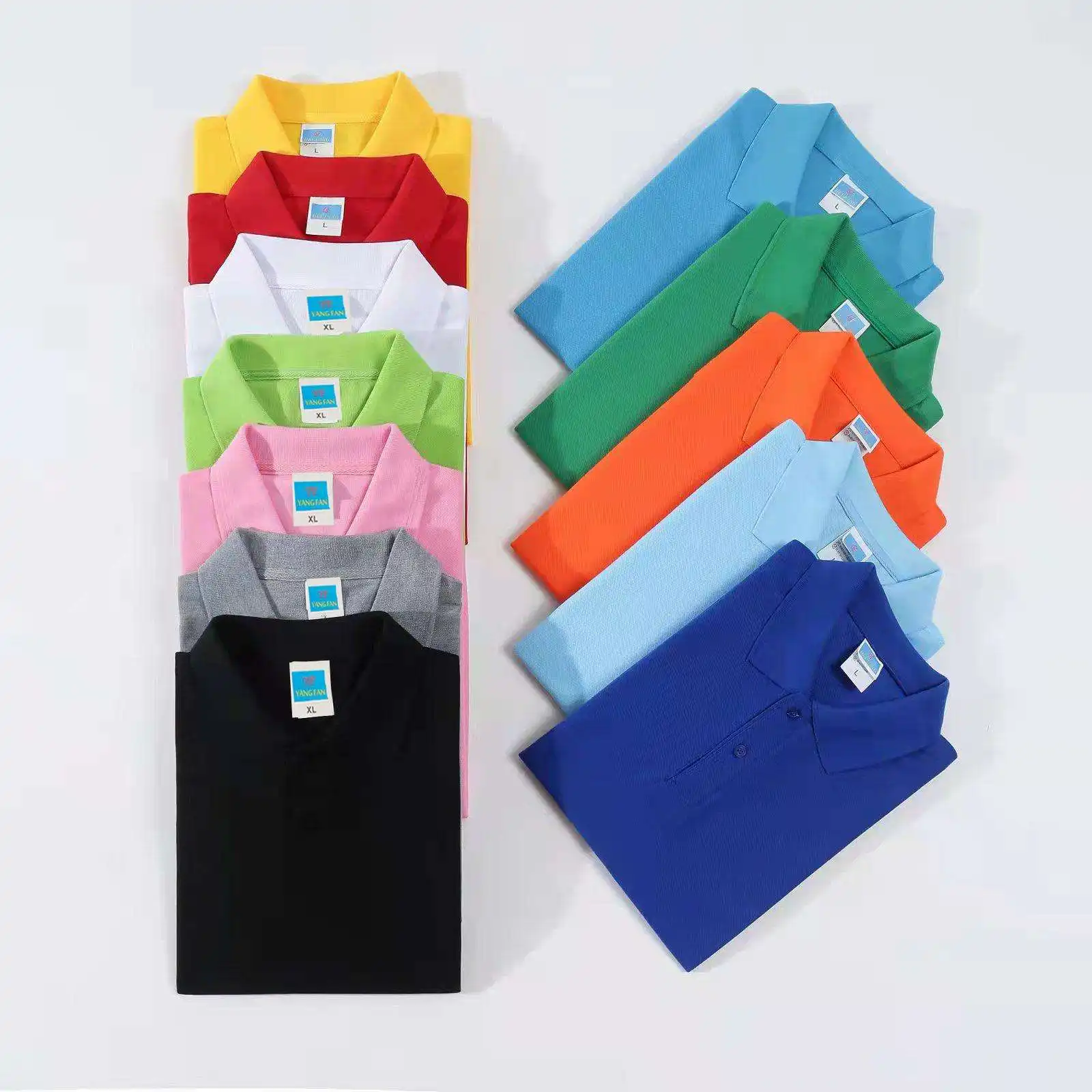 Sublimation Blank Polyester Golf T Shirts Plain T-shirts Custom Logo Polo T Shirt Printing Plus Size Men's Polo Shirts