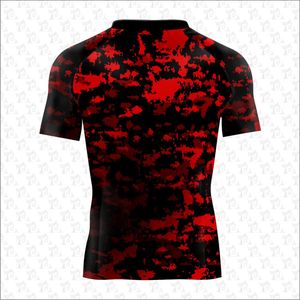 เสื้ออัดพิมพ์แบบกําหนดเองแขนสั้น Oem กีฬาโลโก้ที่กําหนดเองโพลีเอสเตอร์ระเหิดผื่นยามสําหรับผู้ชายที่กําหนดเอง - Product Image 3