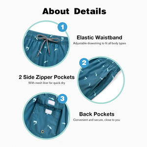 Pantalones Cortos de Playa Personalizados de Buen Estilo, Pantalones Cortos de Secado Rápido con Elasticidad en 4 Direcciones, Pantalones Cortos de Surf para Hombre con Cordón, Bañadores - Product Image 3