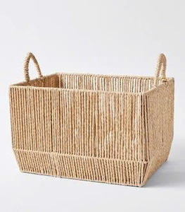 Cesta de almacenamiento de yute de ganchillo con estampado redondo vintage único Artículo decorativo personalizable-VENTA al por mayor - Product Image 2