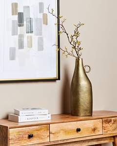 Jarrón de Flores de Metal Hecho a Mano de Lujo Artístico para Interiores de Hogar y Hotel, Decoración de Bodas, Zahid Exports - Product Image 1