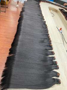 Extensiones de cabello humano recto de hueso alineado con cutícula Paquetes de trama de cabello virgen de alta calidad para pelucas Precios al por mayor 8 "-28" - Product Image 2