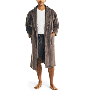 Custom Designed 100% Cotton Terry Bathrobes <strong>Super</strong> Absorbent and Soft Waffle &amp; Velour Fabric Thermal Plus Size Unisex <strong>Robes</strong> - Product Image 5
