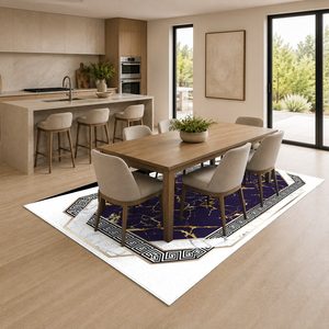 <b>RUGS</b> DEPOT LXDP-0452 Wholesale Charcoal Grey Designer Pattern Digital Printed Machine Washable Chenille Area <b>Rug</b> <b>Non</b> <b>Slip</b> - Product Image 4