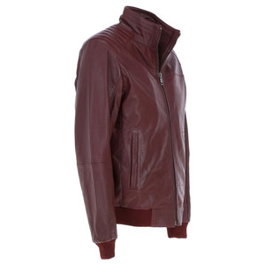 Competitive Price Men Genuine Leather Jackets Winter Turn-<b>down</b> Collar Front Logo All Sizes Custom Made - Product Image 6