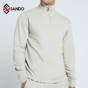 เสื้อฮู้ดแบบสวมหัวมีซิปครึ่งแขนสำหรับผู้ชาย, 3D ออกแบบได้เองสำหรับฤดูใบไม้ร่วงฤดูหนาวผ้าฝ้ายน้ำหนักเบาปกตั้ง - Product Image 1