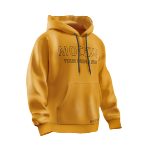 Sweat à capuche unisexe en molleton tricoté 100 % coton, personnalisable avec logo imprimé ou brodé, idéal pour l'entraînement hivernal – Vente en gros OEM - Product Image 2