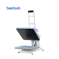 Imprimante à plat OtterPro 38x38cm Bleu clair Machine de presse à chaud manuelle à clapet DTF