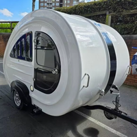 Caravanes Teardrop avec auvent, prix incroyablement bas, légères, petites, mini-caravanes tout-terrain de qualité standard.