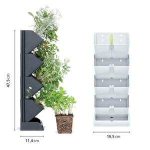 Fioriera verticale a cascata Prosperplast Mini in plastica bianca, 19,5 (lunghezza) x 11,4 (larghezza) x 47,5 (altezza) cm, con giardino - Product Image 2