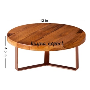 Base Giratoria para Pastel de Madera de Acacia de 10 Pulgadas, Base Redonda de Madera para Decoración de Pasteles de Boda - Product Image 5