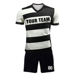 ชุดกีฬาฟุตบอลชายเสื้อกีฬาเสื้อเจอร์ซีย์สีแดงและสีดำชุดเสื้อฟุตบอลผ้าโพลีเอสเตอร์ระบายอากาศ - Product Image 4