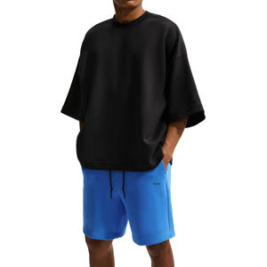 <b>Mens</b> Solid Front Knitted Cotton Fleece High Waist Drawstring <b>Shorts</b> Casual Athletic Quick Dry Soft Breathable Summer Gym <b>Lounge</b> - Product Image 3