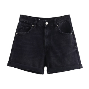 Short décontracté en denim taille haute respirant et confortable - Product Image 3