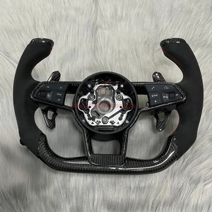 Volant à quatre boutons en cuir de fibre de carbone à demi-rayons personnalisé de Style spécial pour <span class=keywords><strong>Audi</strong></span> A3/A4L/A5/A6L/A7/Q2/Q3/<span class=keywords><strong>Q5</strong></span>/S4/S5/S7 - Product Image 6