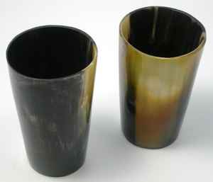 Authentique corne de buffle poli en verre fabriqué à la main médiéval Viking Ox Shot tasses pour la revente Angel Style Viking magasins - Product Image 3