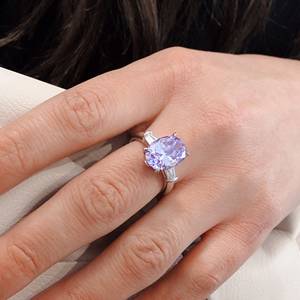 Oval Cut Natural Purple <b>Amethyst</b> 925 Sterling Silver Gemstone <b>Ring</b> Women's Fine Jewelry Special <b>Amethyst</b> Silver <b>Ring</b> - Product Image 3