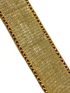 Indian Lace Trim <b>Ribbon</b> with Glitter Metallic Polyester Yarn Thread Border Rhinestone <b>Decoration</b> for Women's Garments Gift Box - Product Image 3